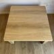 Large antique coffee table in sandblasted solid oak - Rustic chic style