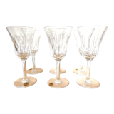 6 wine glasses Val Saint Lambert