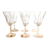 6 wine glasses Val Saint Lambert