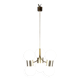 Vintage ceiling light in aluminium and glass, Italy, 1970s.