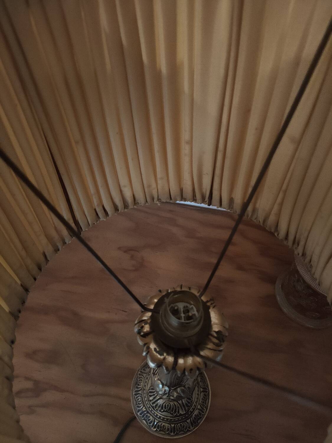 Pair of vintage brass bedside lamps