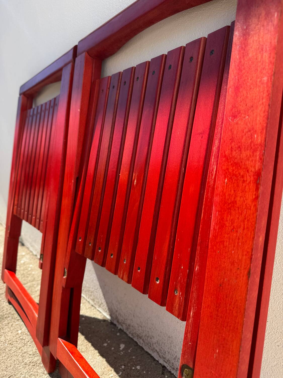 Aldo Jacober folding chairs from the 1970s.