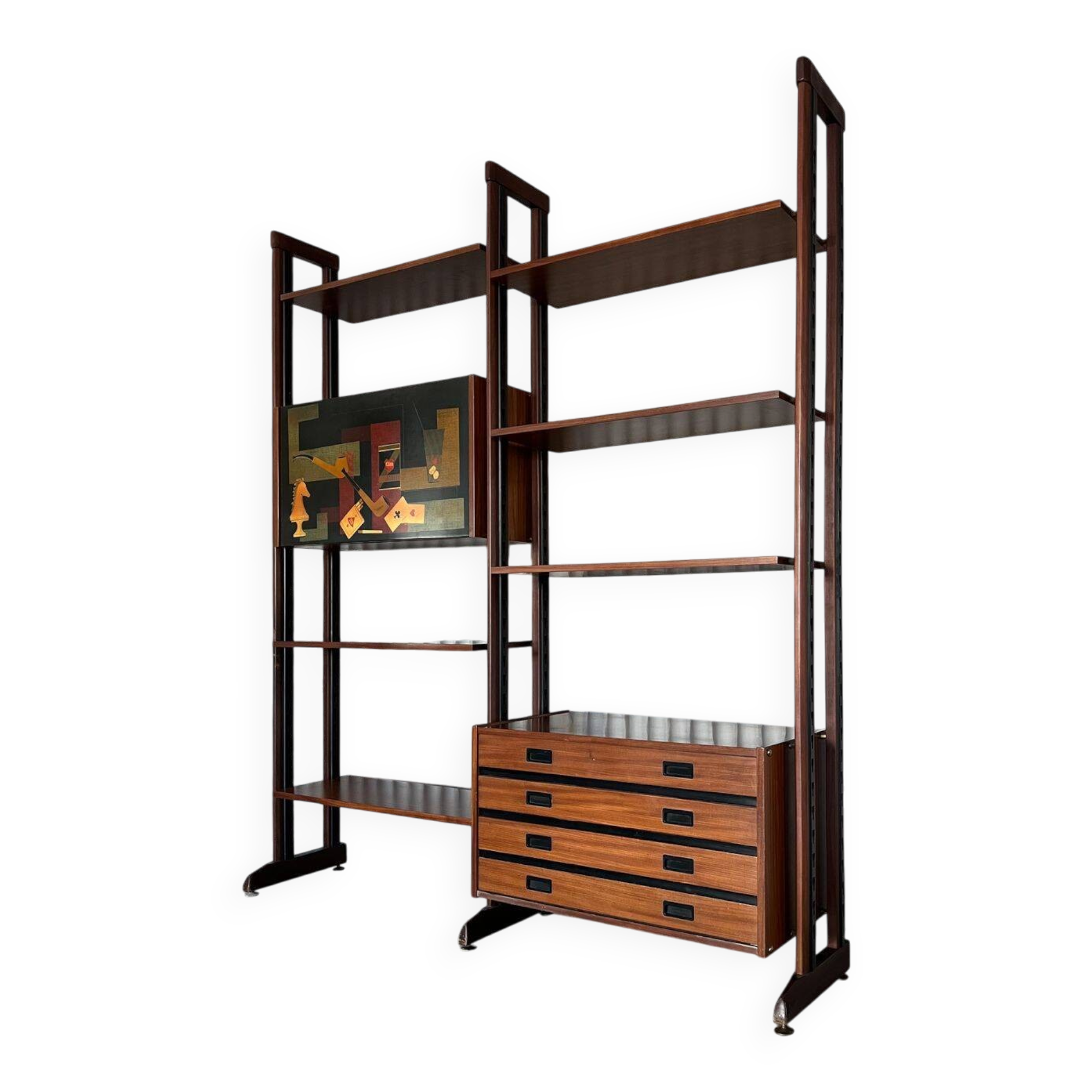 Mid-Century Italian Teak Wall Unit