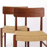 2 Dining Chairs 1960s - Danish, Teak, Papercord seats