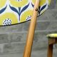 Blonde wooden chair in Scandinavian style from the 1960s.