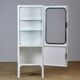 Armoire médicale vintage restaurée en fer et verre, 1970