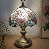 Tactile tiffany style table lamp - vintage