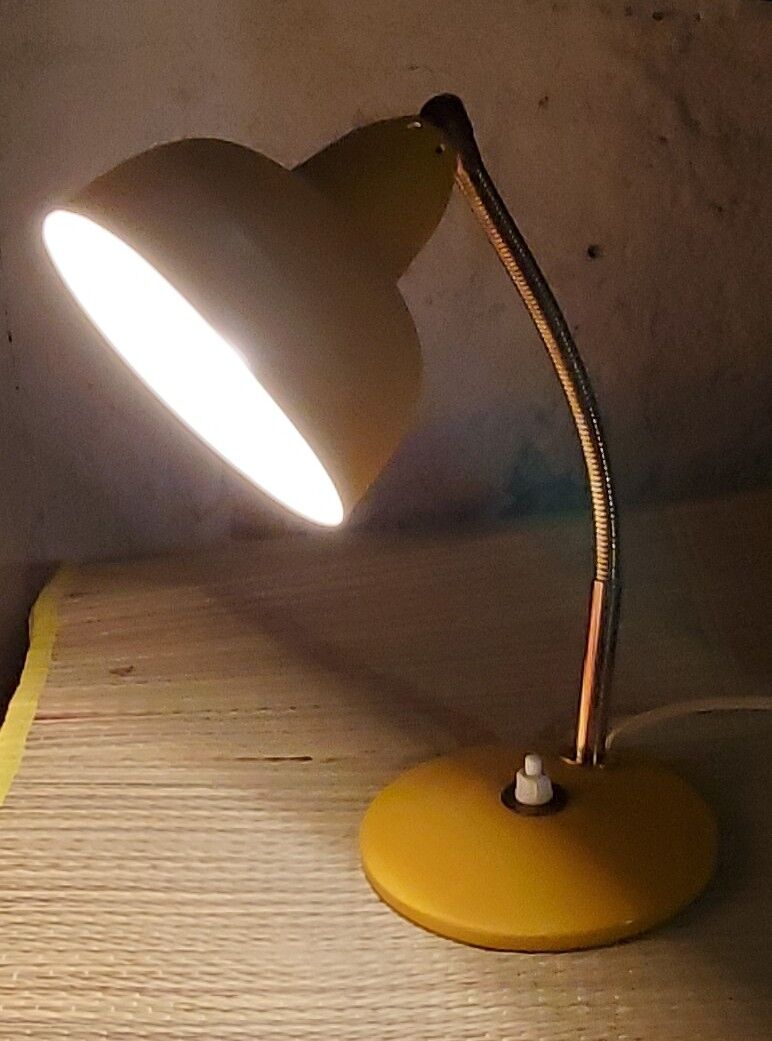 60s yellow desk lamp
