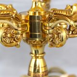 Bronze Bouillotte Lamp in Solid Empire Style Five Lights * Lucien Ga