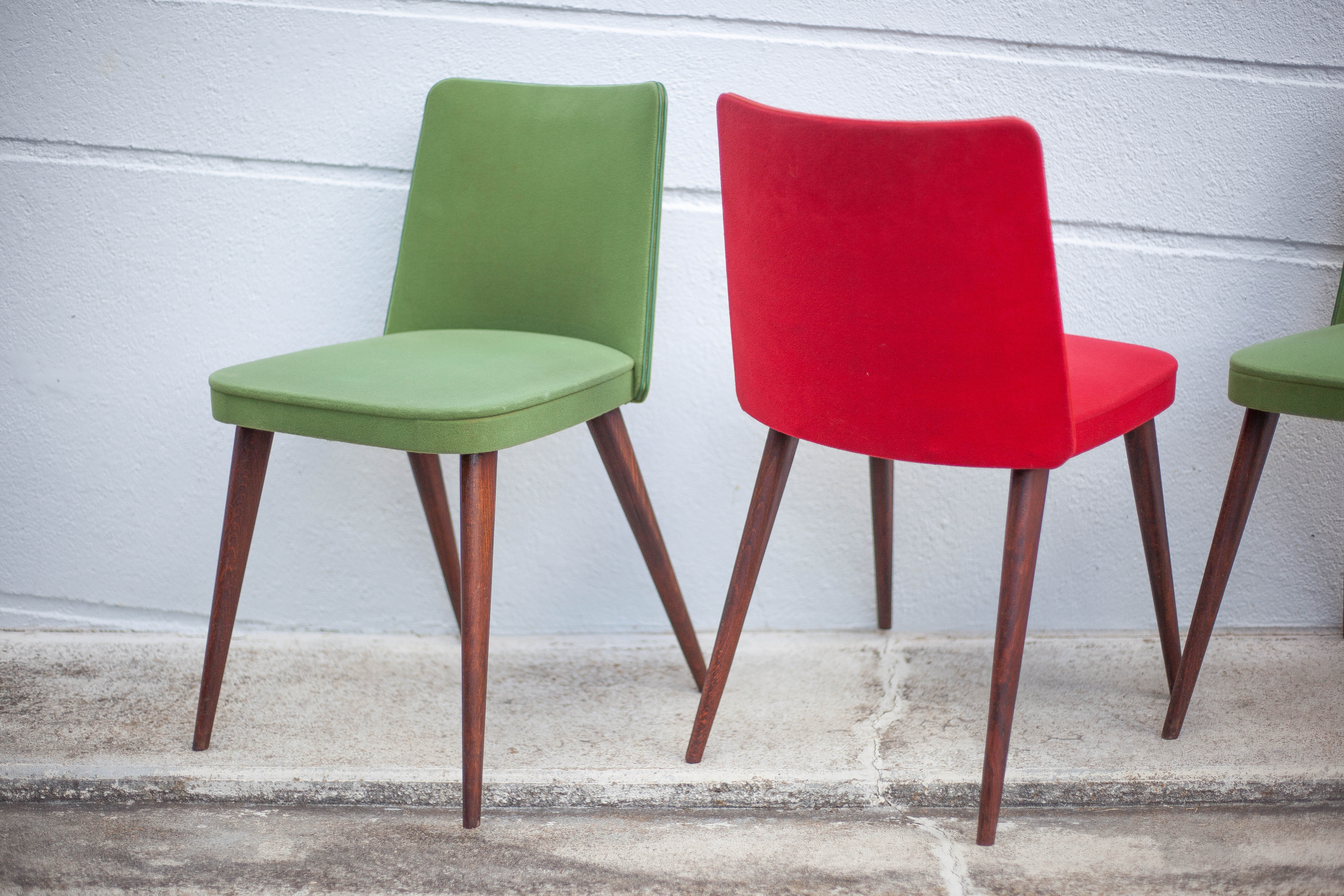 Vintage compass leg chairs, 50