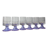ensemble de 6 verres à pied couleur lilas