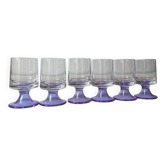 ensemble de 6 verres à pied couleur lilas
