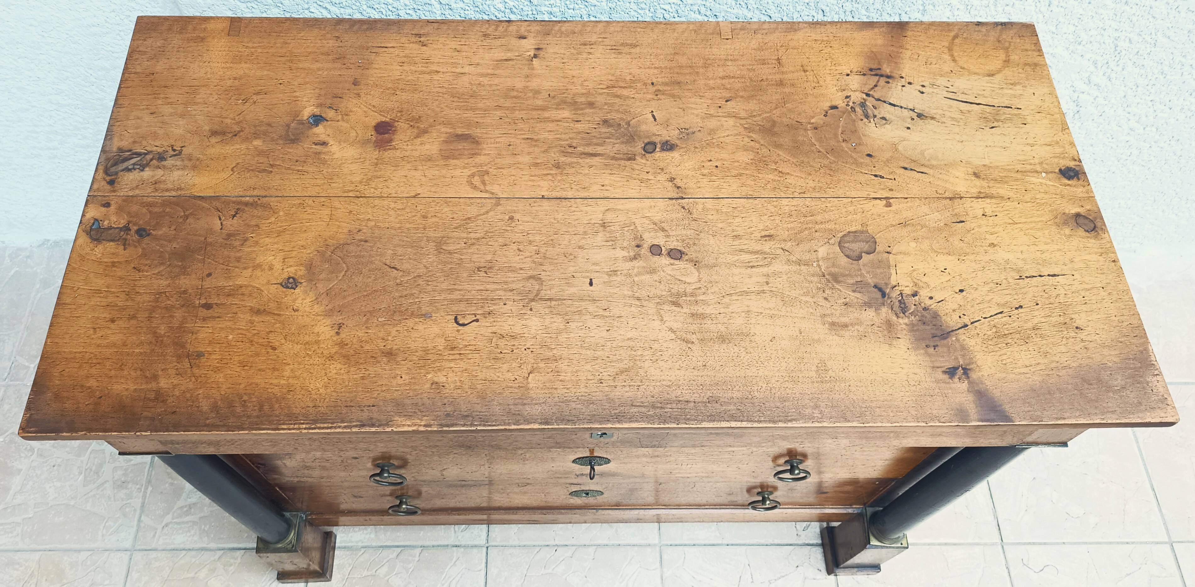 Empire period walnut commode