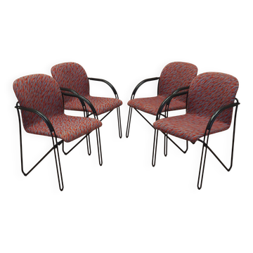Set of four chairs, Italian design, 1980s, production: Italy