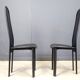 Set of 6 high back leather dining chairs, 1980s