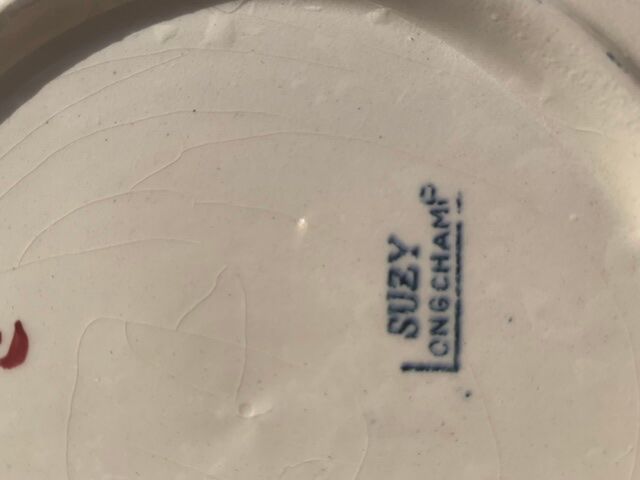 4 flat plates longchamp iron earth model Suzy art deco