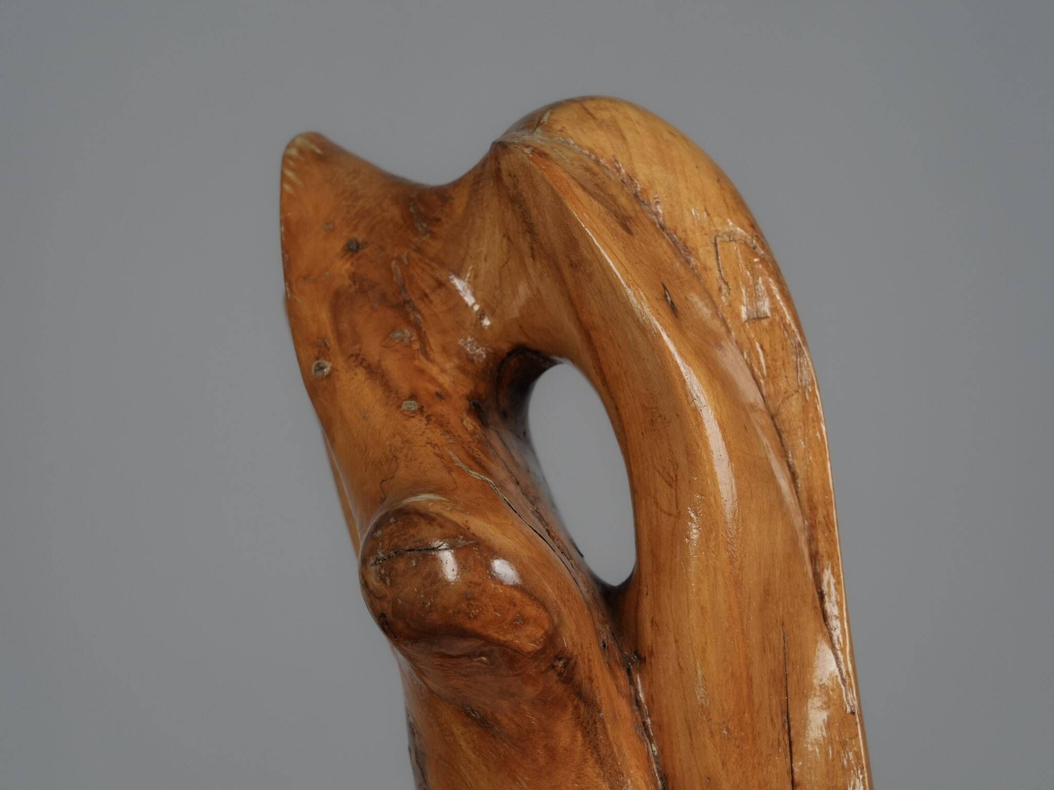 Organic wood sculpture by H. Hinfelaar, Netherlands, 1980s