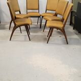 Set of 6 vintage Scandinavian chairs 50/60