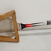 Vintage tennis racket slazenger and its wood frame