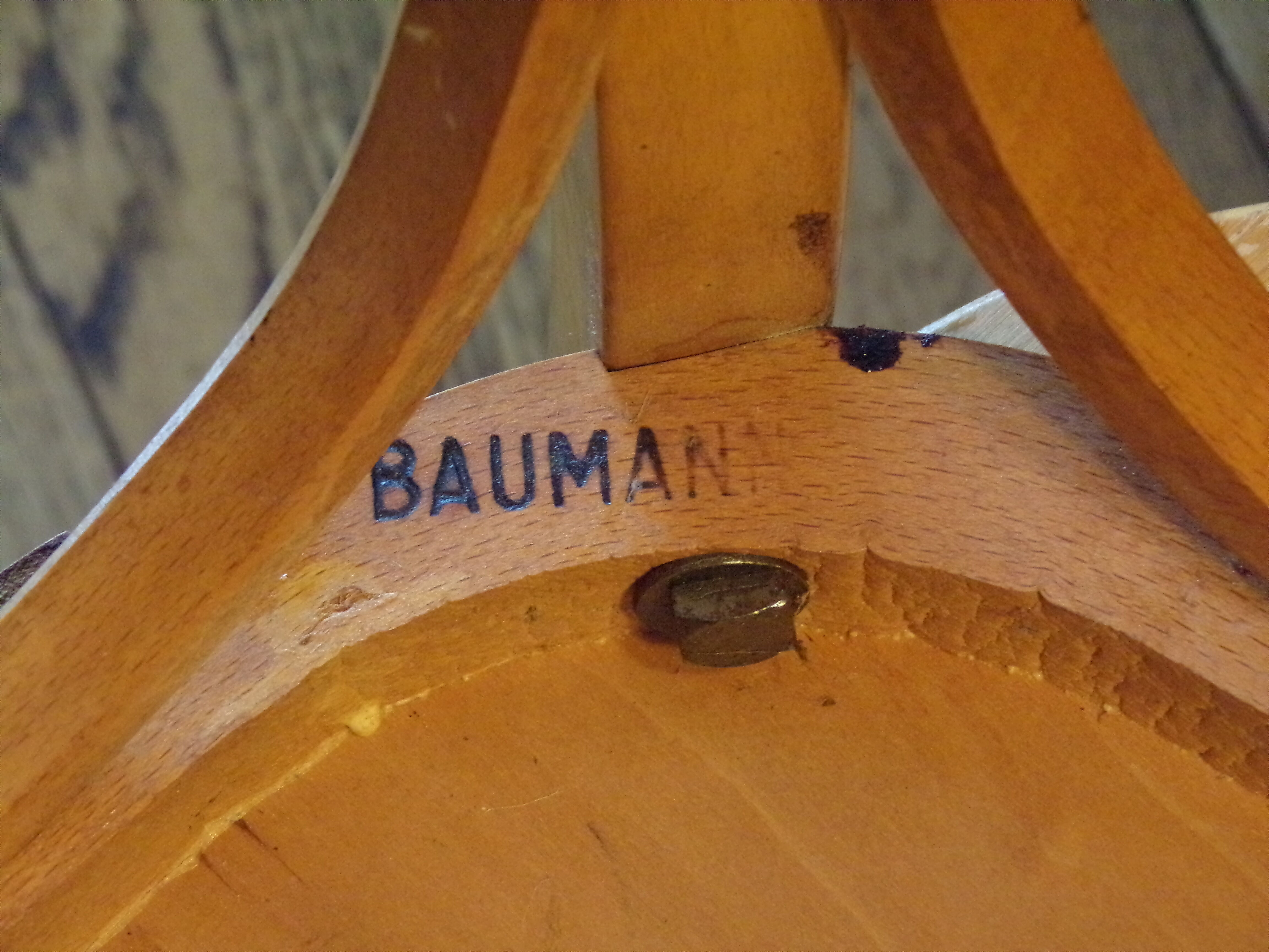 3 chaises de bistrot Baumann vintage