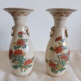 Pair of Japanese Satsuma vases from the Meiji period