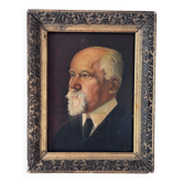 Portrait huile viel homme
