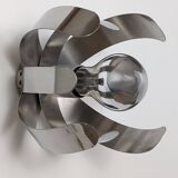 Chrome flower wall light