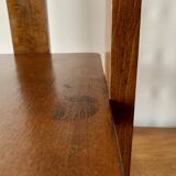 Art Deco Side Table with double top in walnut