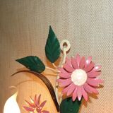 Vintage French double light earthenware wall lamp