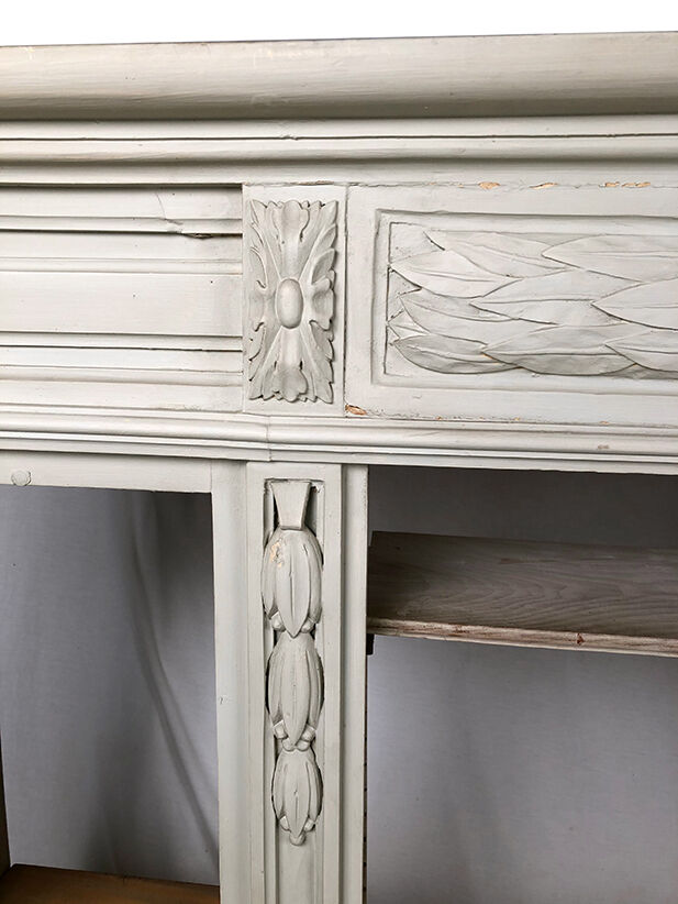 Old pharmacy furniture in grey lacquered oak, NINETEENTH