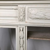 Old pharmacy furniture in grey lacquered oak, NINETEENTH