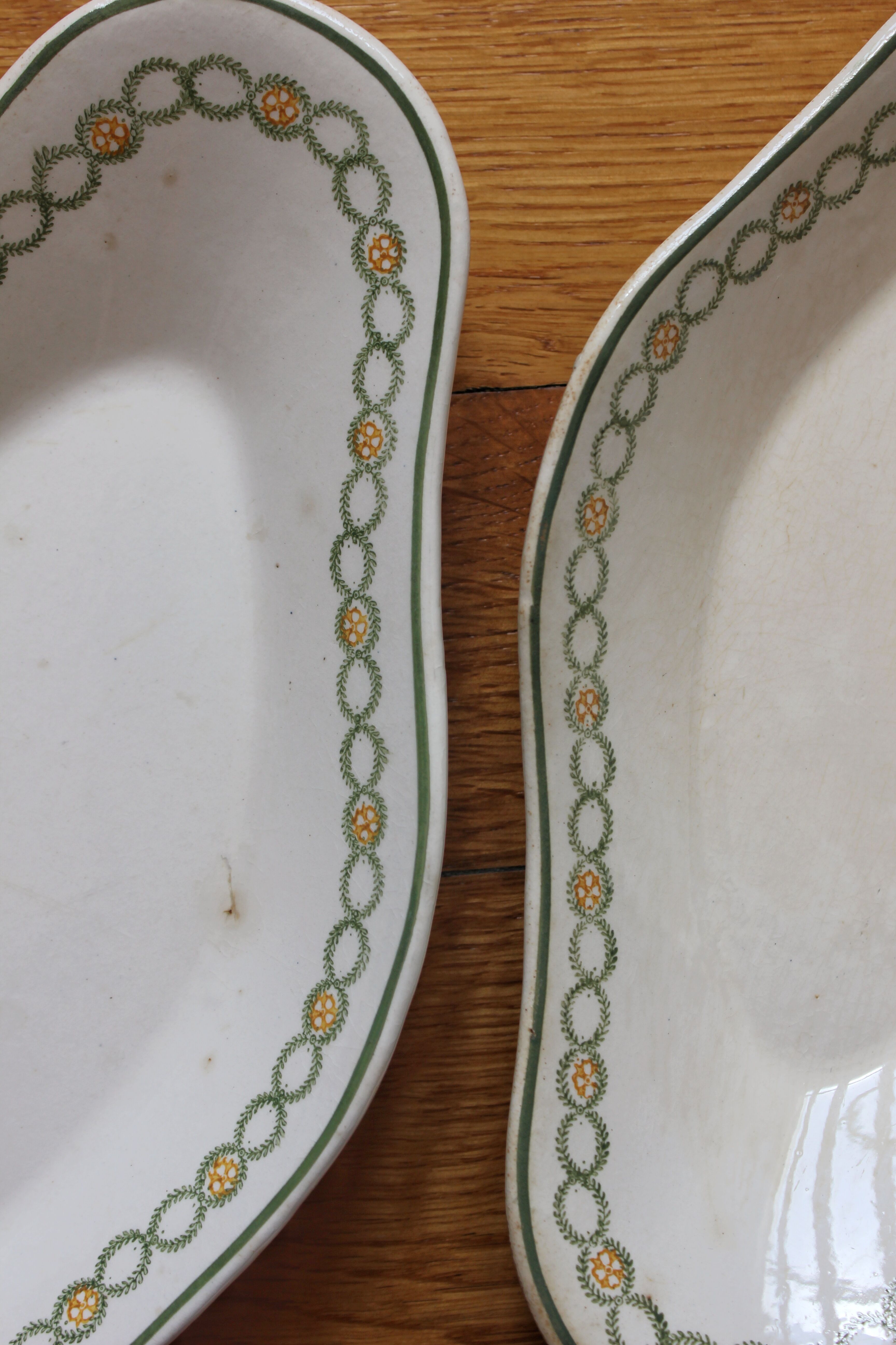 Set of 2 Longwy iron earthenware dishes