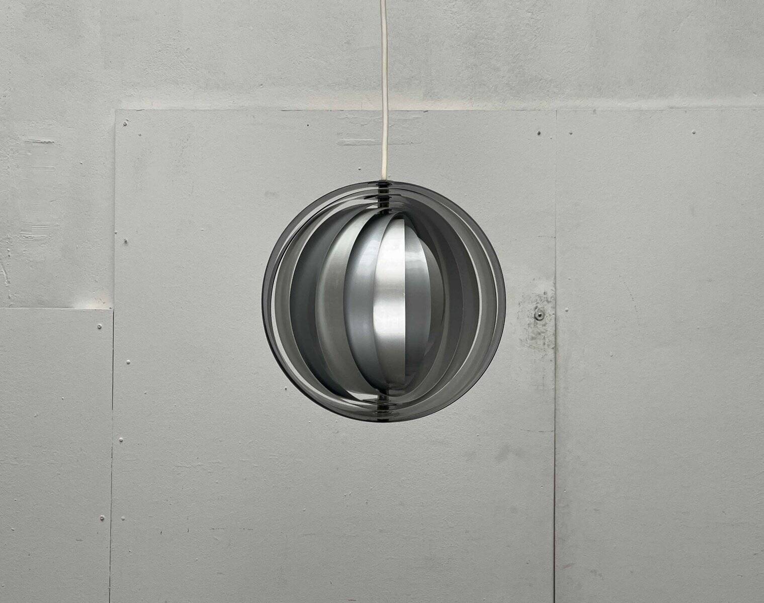 Mid-century modern moon pendant lamp from East Germany by Verner Panton for Erjoka, 1960s.