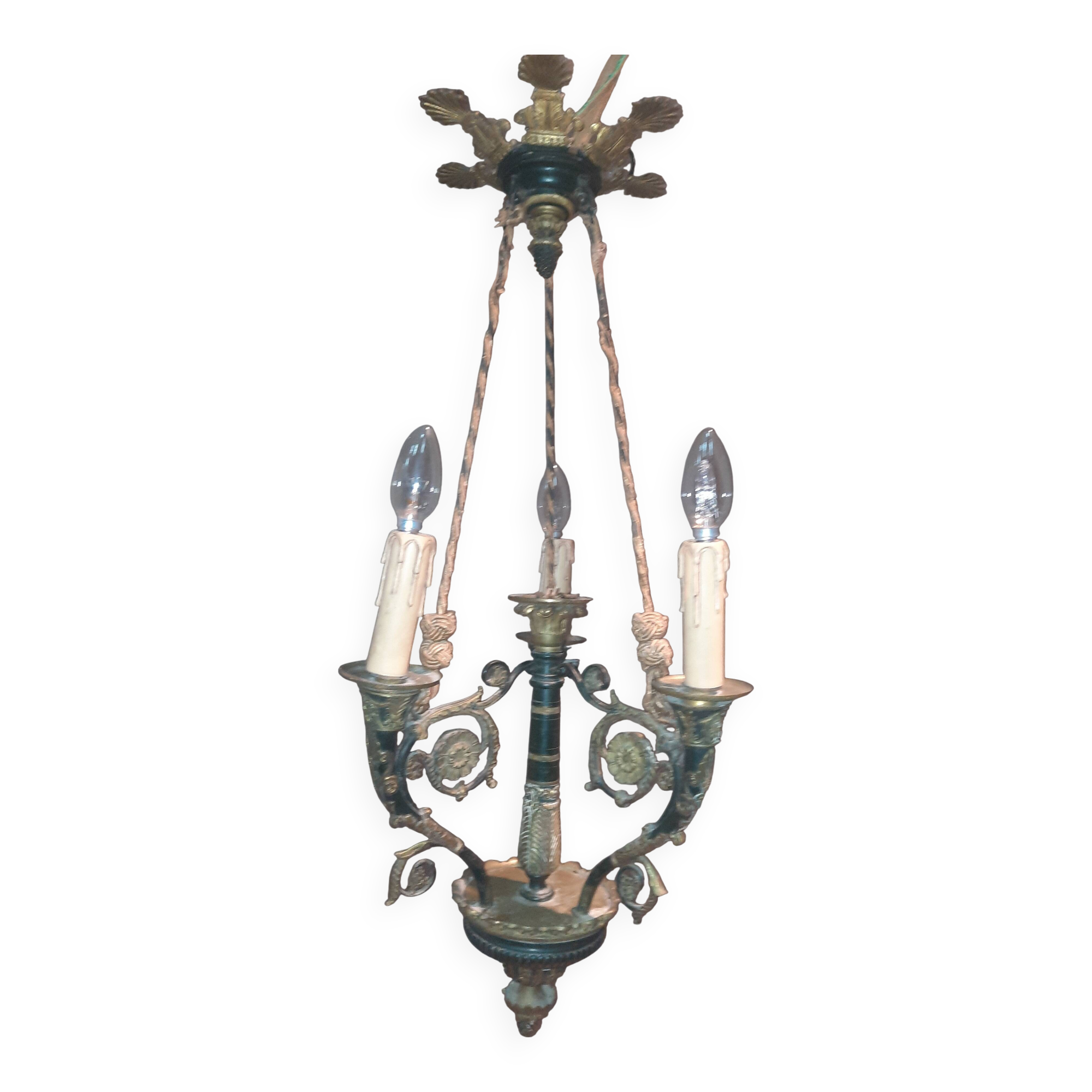 Restoration bronze chandelier
