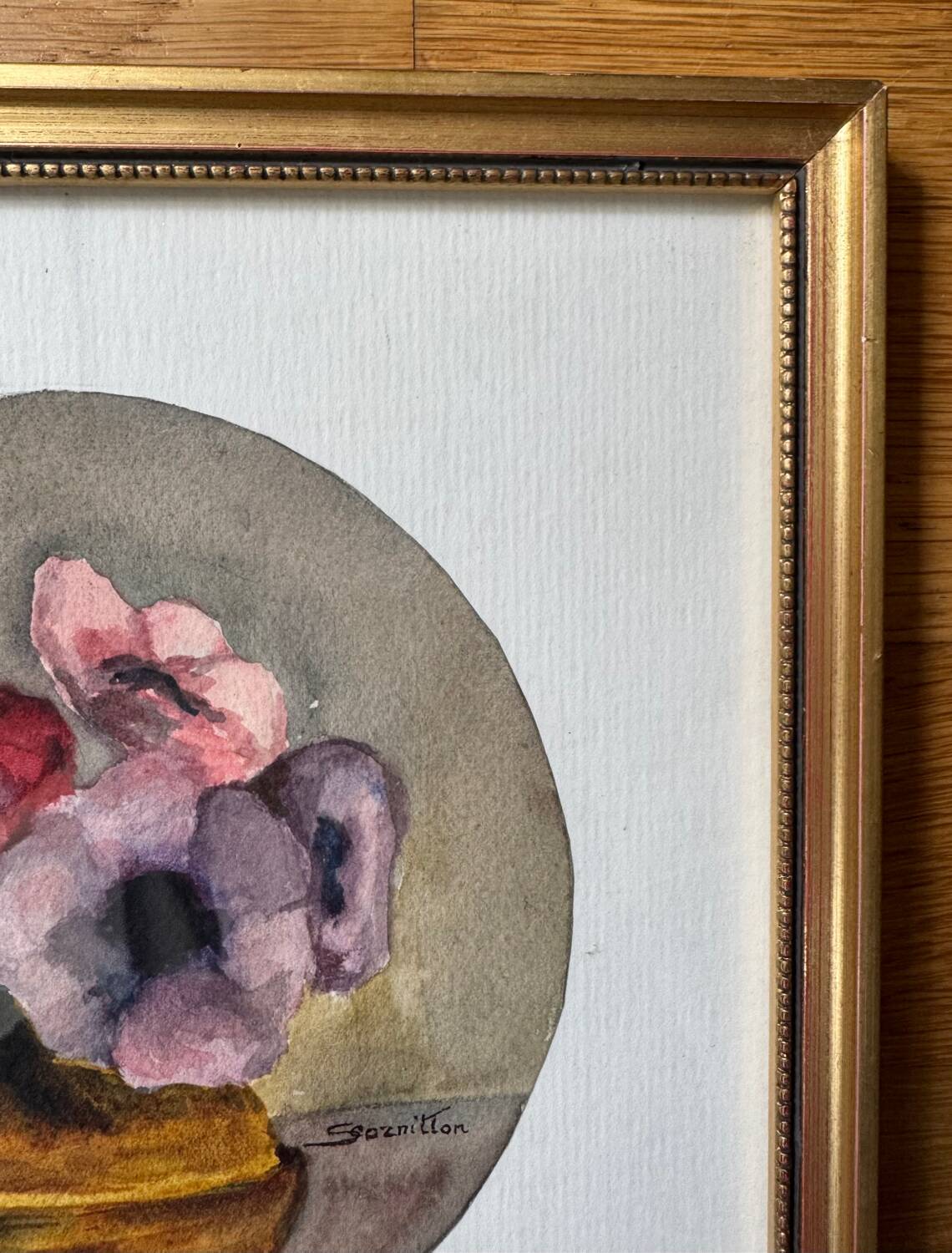 Still life with Nasturtiums signed Cornillon 20th century