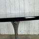 Tulip foot table with smoked glass top attributed to Gastone Rinaldi