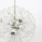Blown glass lustre Dandelion Sputnik nickel-plated by Emil Stejnar, Rupert Nikoll