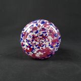 Antique polychrome speckled glass carafe/bottle from Clichy, late 19th century