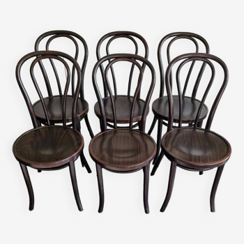 Série de 6 chaises de bistrot