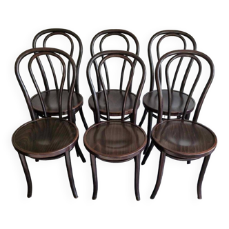 Série de 6 chaises de bistrot