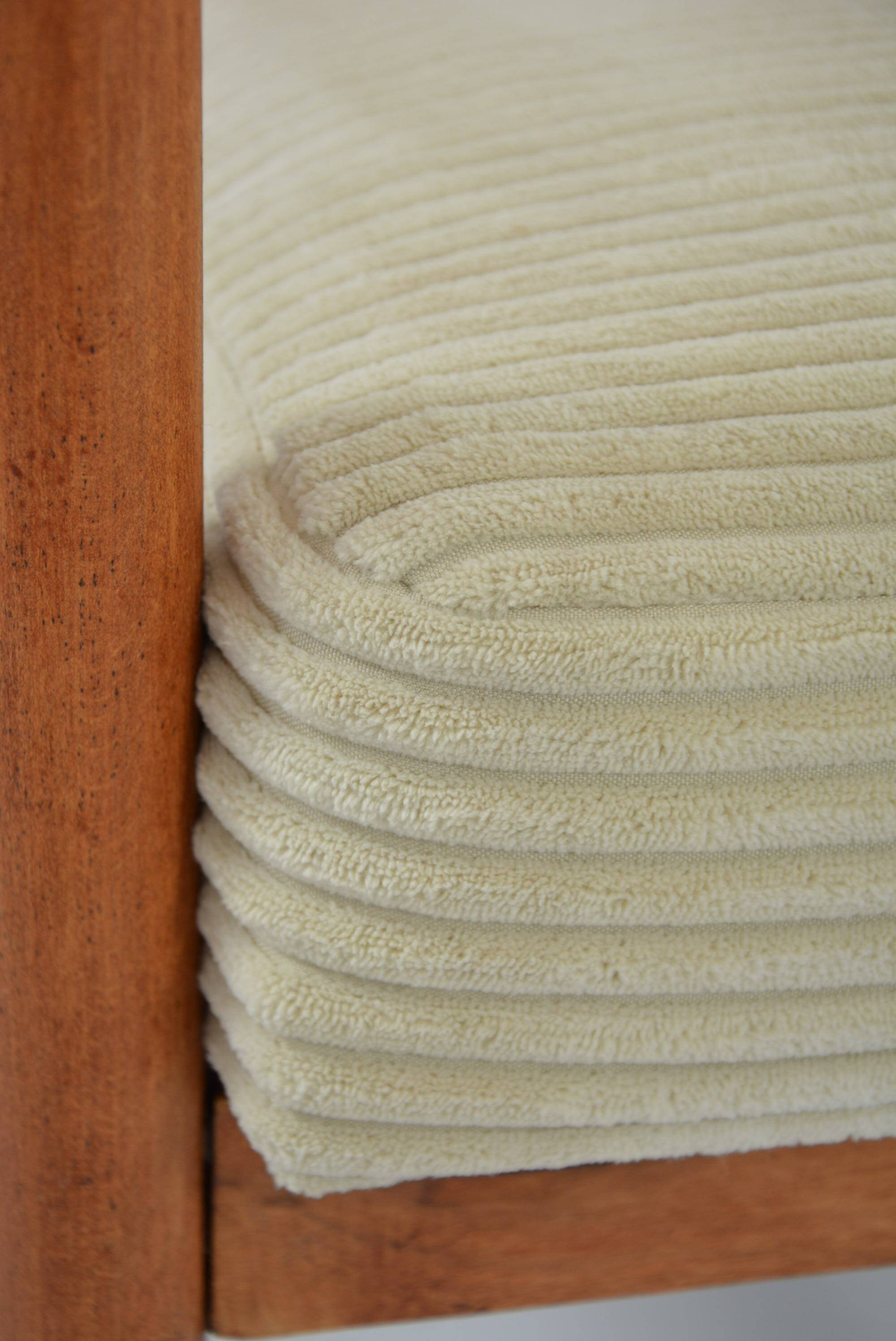 M ivory velvet armchair