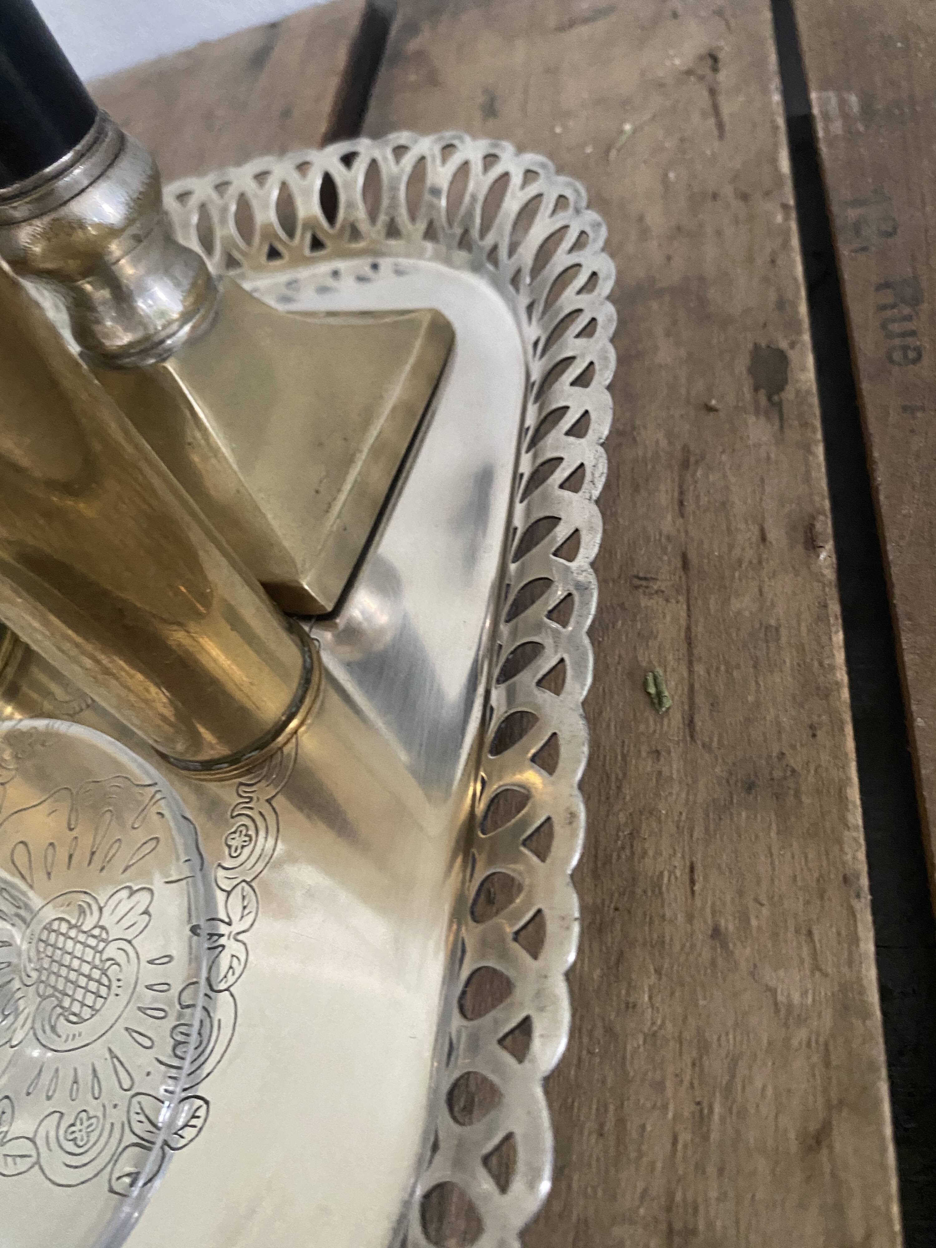 Silver metal tray, 1950s