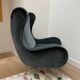 Vintage Italian armchairs – blue velvet. Stunning pair.