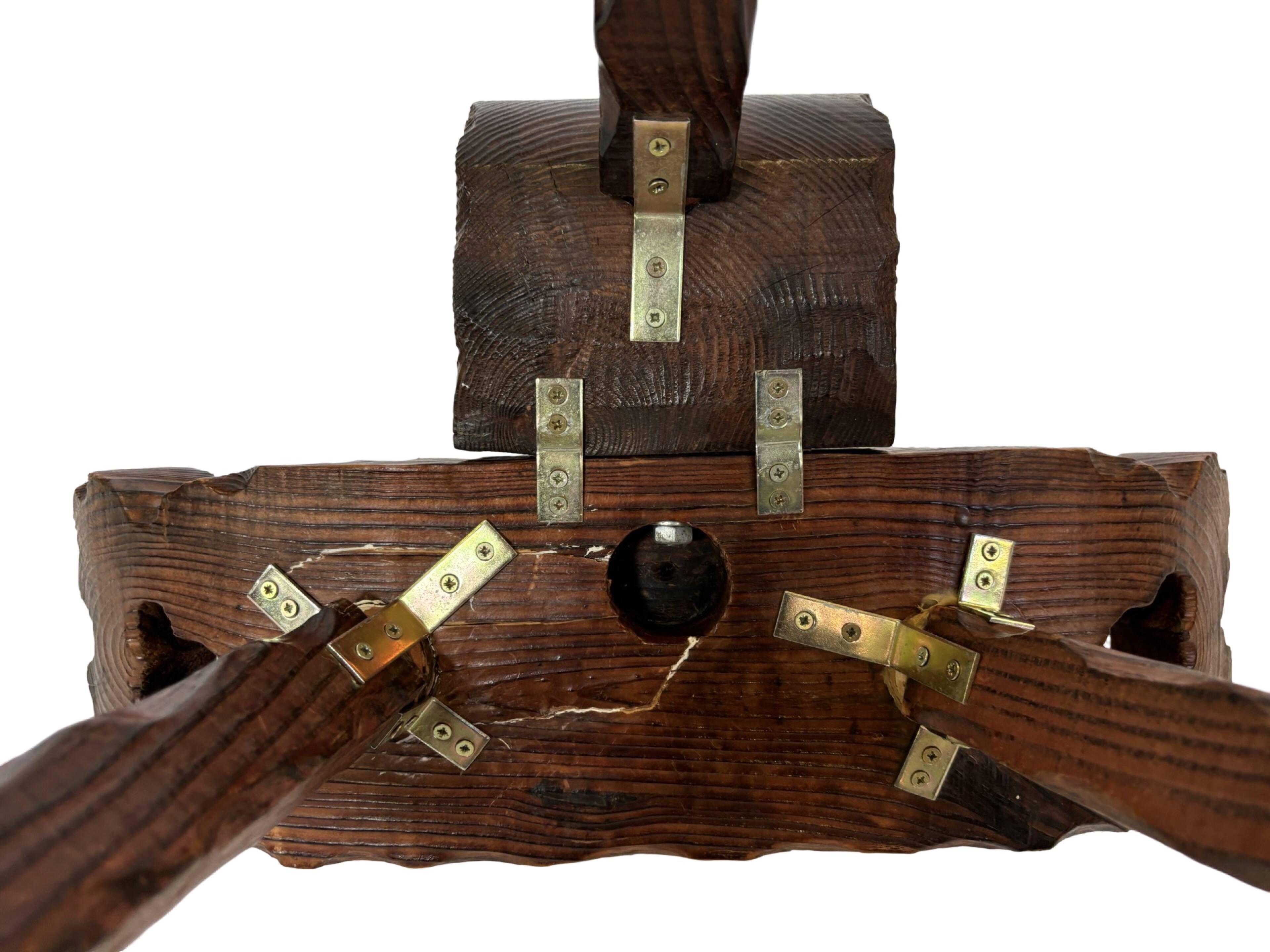 Vintage Spanish chair stool brutalist design