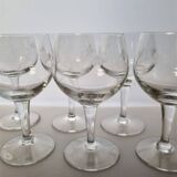 Set of 6 stemmed glasses