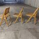 Set de 3 chaises  cannées  pliantes vintages 70