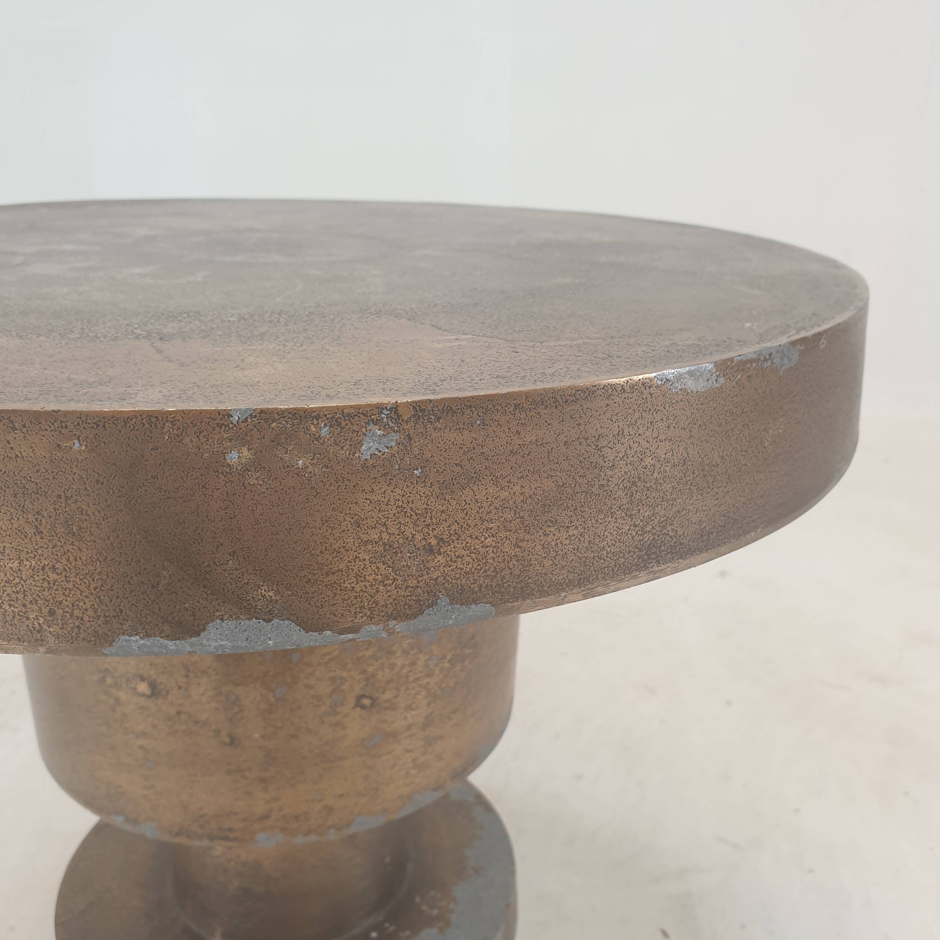 Round Metal Coffee or Side Table, 1970's