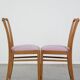 Lot de 8 chaises de salle à manger vintage au design danois des années 1970 avec assises en tissu violet clair