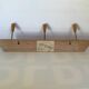 Wooden coat rack wall 3 hooks