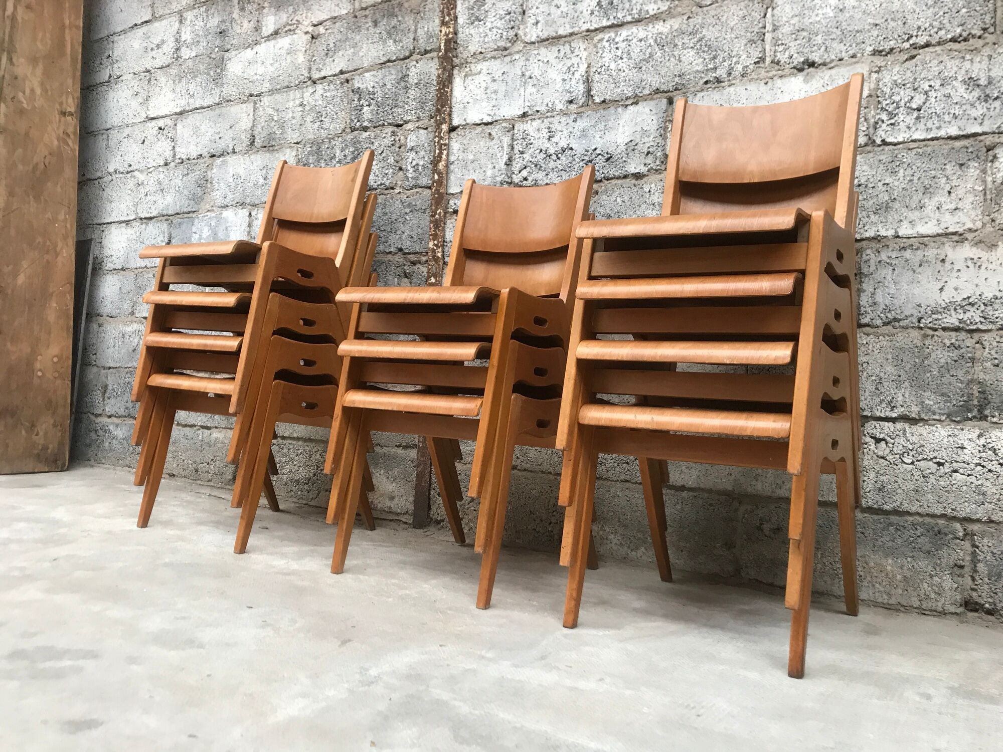 Series of 11 chairs 1950/1960
